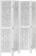 vidaXL Parawan pokojowy, 4-panelowy, biały, lite drewno paulowni 2