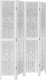 vidaXL Parawan pokojowy, 4-panelowy, biały, lite drewno paulowni 2