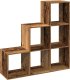 vidaXL Regał przegroda,3 poziomy, stare drewno, 99x29x99 cm 7