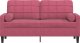 vidaXL 2-osobowa sofa z poduszkami, winna czerwień, 140 cm, aksamit 3