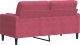 vidaXL 2-osobowa sofa z poduszkami, winna czerwień, 140 cm, aksamit 5