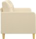 vidaXL 2-osobowa sofa, kremowa, 140 cm, tapicerowana tkaniną 4