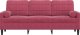 vidaXL 3-osobowa sofa z poduszkami, winna czerwień, 180 cm, aksamit 3
