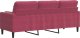 vidaXL 3-osobowa sofa z poduszkami, winna czerwień, 180 cm, aksamit 5