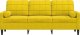 vidaXL 3-osobowa sofa z poduszkami, żółta, 180 cm, aksamit 3