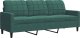 vidaXL Sofa 3-osobowa, ciemnozielony, 180 cm, obita aksamitem 2