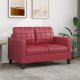 vidaXL 2-osobowa sofa, winna czerwień, 120 cm, sztuczna skóra 1