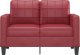 vidaXL 2-osobowa sofa, winna czerwień, 120 cm, sztuczna skóra 3