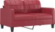 vidaXL 2-osobowa sofa, winna czerwień, 140 cm, sztuczna skóra 2