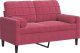 vidaXL 2-osobowa sofa z poduszkami, winna czerwień, 120 cm, aksamit 2