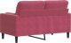 vidaXL 2-osobowa sofa z poduszkami, winna czerwień, 120 cm, aksamit 5