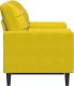vidaXL 2-osobowa sofa z poduszkami, żółta, 120 cm, aksamit 4