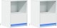 vidaXL Szafki nocne z LED, 2 szt., białe, materiał drewnopochodny 3