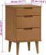 vidaXL Szafka nocna MOLDE, brązowa, 40x35x65 cm, lite drewno sosnowe 8
