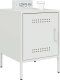 vidaXL Szafka nocna, biała, 36x39x50,5 cm, stal 4