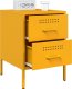 vidaXL Szafki nocne, 2 szt., musztardowe, 36x39x50,5 cm, stal 4