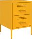 vidaXL Szafki nocne, 2 szt., musztardowe, 36x39x50,5 cm, stal 5