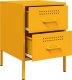 vidaXL Szafki nocne, 2 szt., musztardowe, 36x39x50,5 cm, stal 9