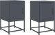 vidaXL Szafki nocne, 2 szt., antracytowe, 36x39x60,5 cm, stal 2