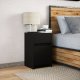 vidaXL Szafka nocna z LED, czarna 4