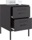 vidaXL Szafki nocne, 2 szt., czarne, 36x39x50,5 cm, stal 4