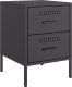 vidaXL Szafki nocne, 2 szt., czarne, 36x39x50,5 cm, stal 5
