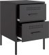 vidaXL Szafki nocne, 2 szt., czarne, 36x39x50,5 cm, stal 9