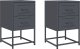 vidaXL Szafki nocne, 2 szt., antracytowe, 36x39x60,5 cm, stal 2