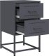 vidaXL Szafki nocne, 2 szt., antracytowe, 36x39x60,5 cm, stal 9
