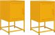 vidaXL Szafki nocne, 2 szt., musztardowe, 36x39x60,5 cm, stal 2
