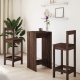 vidaXL Stolik barowy, brązowy dąb, 51x50x103,5 cm 3