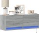 vidaXL Ścienna szafka TV z LED, szary dąb sonoma, 100x31x35 cm 1