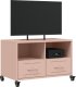 vidaXL Szafka RTV, różowa, 68x39x43,5 cm, stal 4