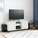 vidaXL Szafka RTV, biała, 100,5x39x43,5 cm, stal 3