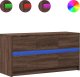 vidaXL Szafka pod TV z LED, brązowy dąb, 100x34x50 cm 2