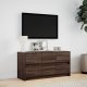 vidaXL Szafka pod TV z LED, brązowy dąb, 100x34x50 cm 4