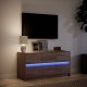 vidaXL Szafka pod TV z LED, brązowy dąb, 100x34x50 cm 5