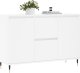 vidaXL Szafka, biała, 104x35x70 cm, materiał drewnopochodny 3