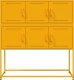 vidaXL Szafka, musztardowa, 100,5x39x107 cm, stal 5