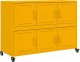 vidaXL Szafka, musztardowa, 100,5x39x72 cm, stal 1