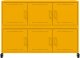 vidaXL Szafka, musztardowa, 100,5x39x72 cm, stal 5