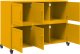vidaXL Szafka, musztardowa, 100,5x39x72 cm, stal 8