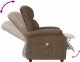 vidaXL Fotel z masażem, brązowy, obity tkaniną 7