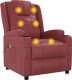 vidaXL Fotel masujący, winna czerwień, obity sztuczną skórą 6