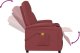 vidaXL Fotel masujący, winna czerwień, obity sztuczną skórą 7