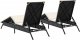 vidaXL Leżaki z poduszkami, 2 szt., czarne, polirattan 7
