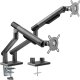 Alterzone Uchwyt biurkowy na 2 monitory 17" - 32" (ALZDARM17-32-G) 1