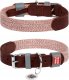 Collar Obroża dla psa z naturalnej skóry i materiału recyklingowego z kodem QR Waudog rozmiar M, szer. 20 mm, brązowa 1