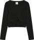 Champion Koszulka damska Champion Crewneck Croptop czarna 117435 KK001 L 1
