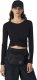 Champion Koszulka damska Champion Crewneck Croptop czarna 117435 KK001 S 1
